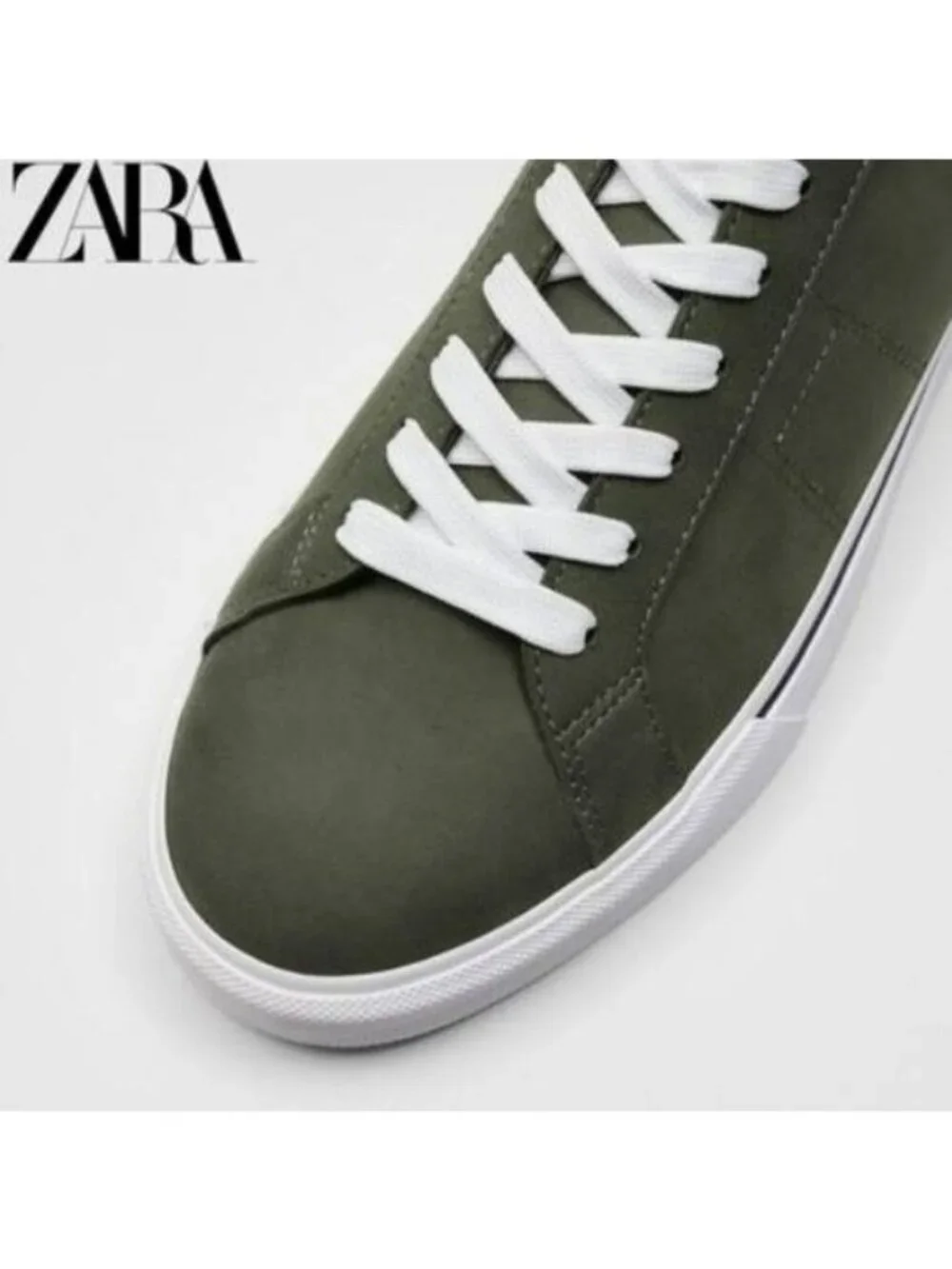 ZARA Men's  Tennis Shoes Khaki Green Size: 28.3 cm USA 11 Eur 44 2282 820